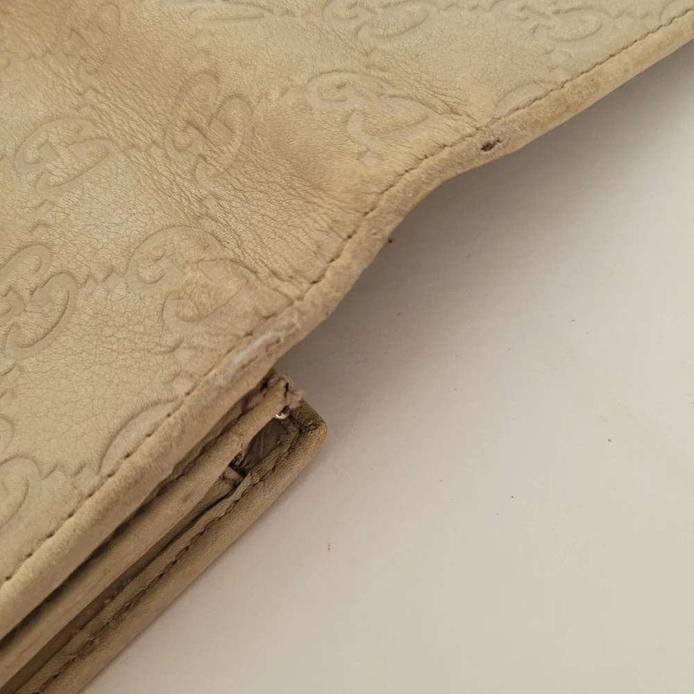 Gucci Guccissima Long Wallet Beige Leather GG Monogram Continental Flap 181593 - Picture 13 of 16